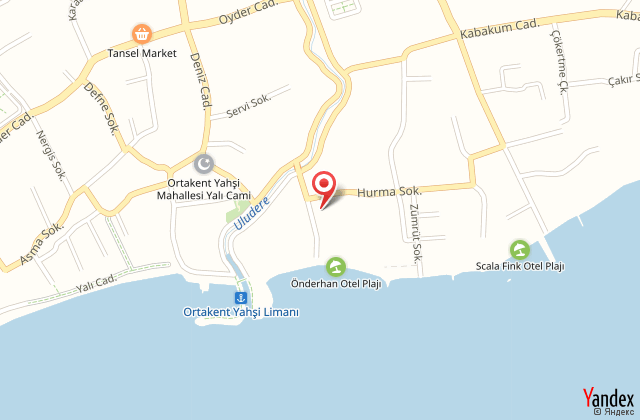 Ladonia hotels nderhan beach club hotel harita, map