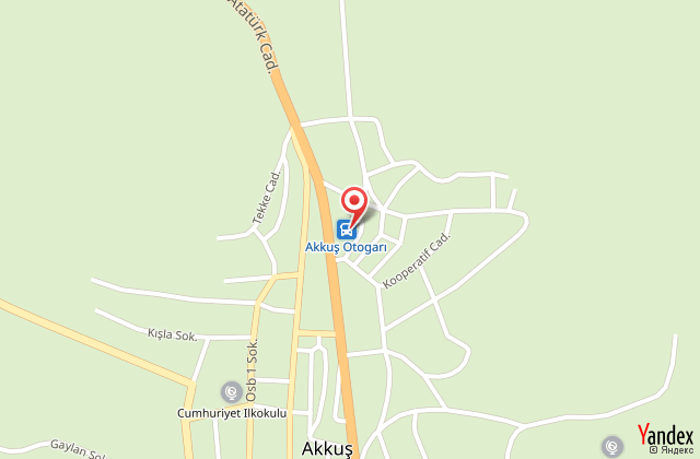 Ordu akku retmenevi harita, map