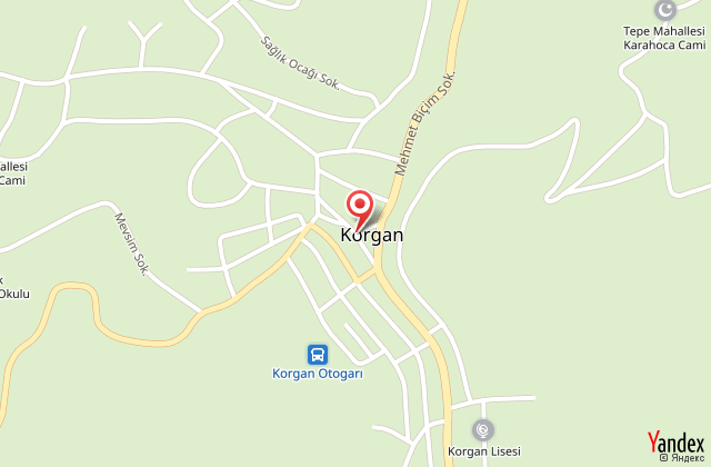 Ordu korgan retmenevi harita, map