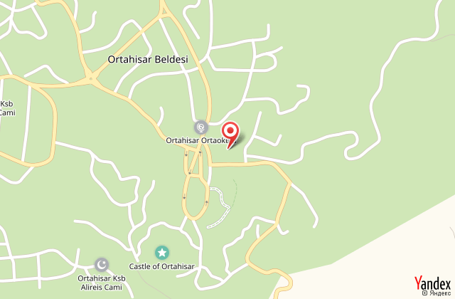 Ortahisar cave hotel harita, map