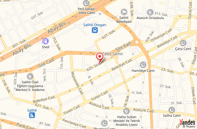 Otel yener harita, map