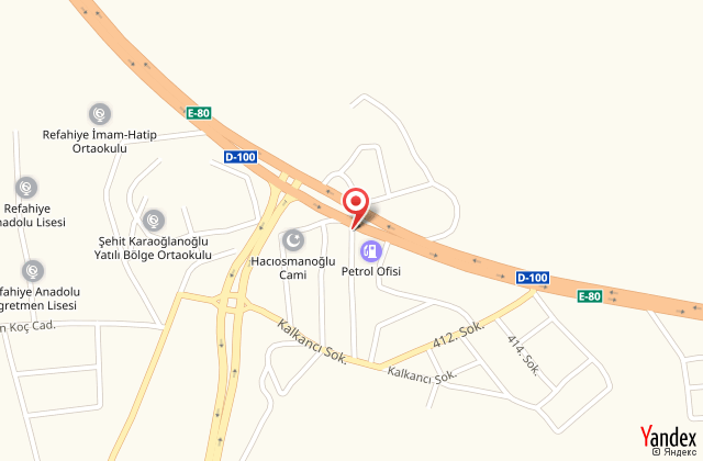 Refahiye altun otel harita, map