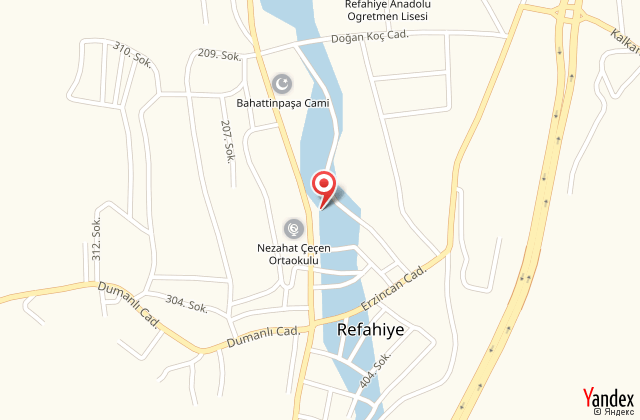 Refahiye belediye oteli harita, map