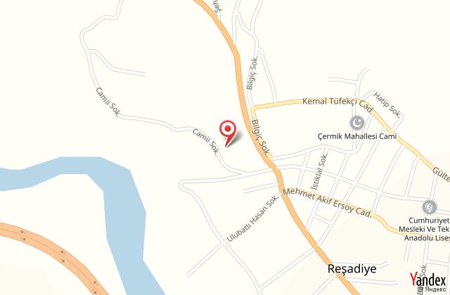 Readiye belediyesi kaplca otel harita, map