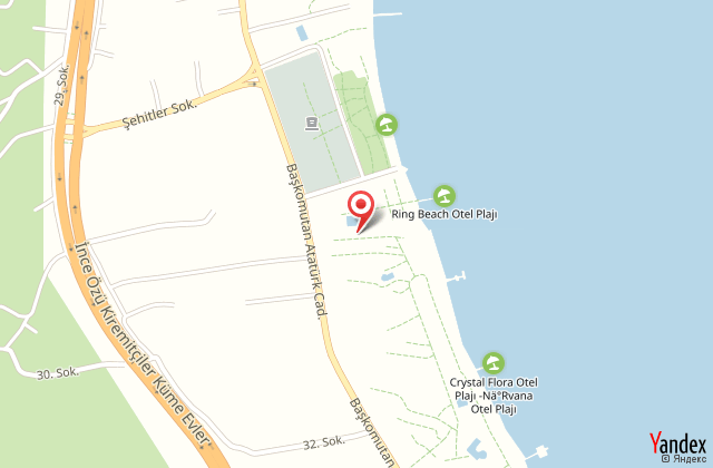Ring beach hotel harita, map