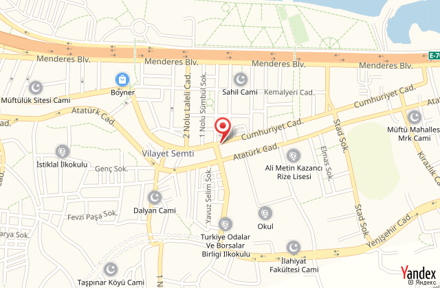 Rize green hotel harita, map