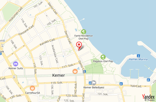 Romeo beach hotel harita, map