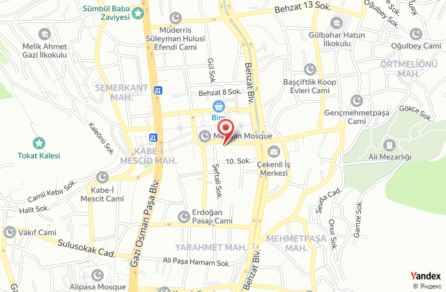 Rush otel tokat harita, map