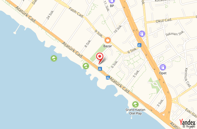 San francisco beach hotel harita, map