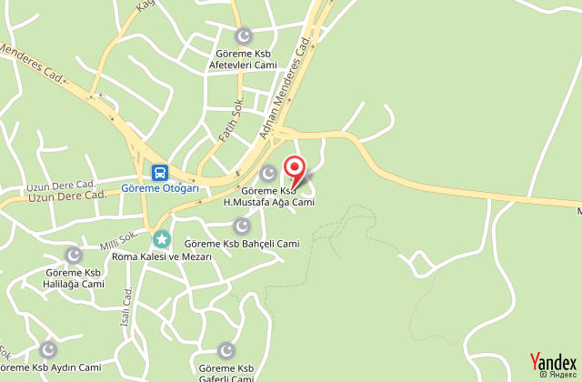 Seven rock cave hotel harita, map