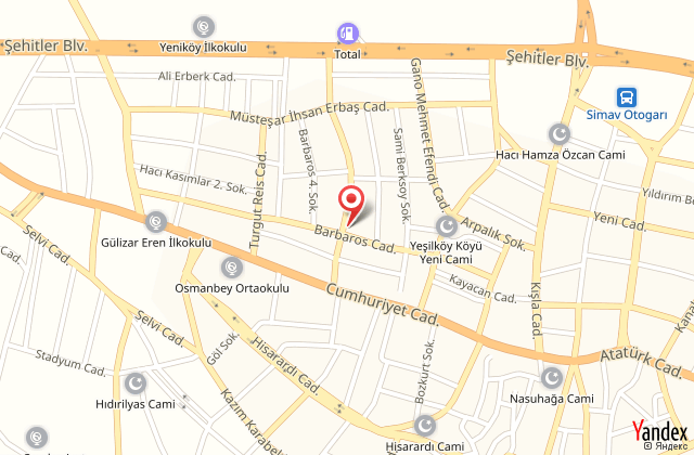 Simav otel gven harita, map