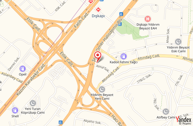 Sinan otel ankara harita, map