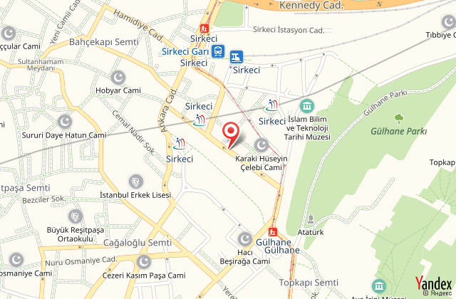 Sirkeci park hotel harita, map