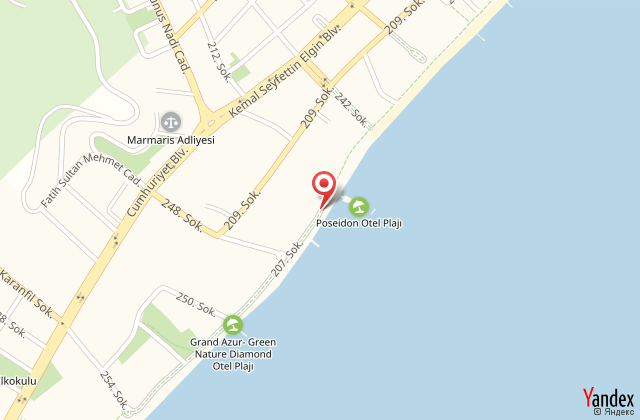 Sl beach hotel harita, map