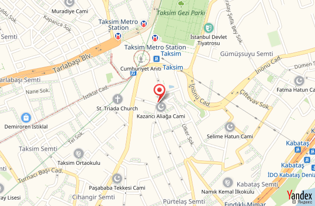 Suite home hotel taksim harita, map