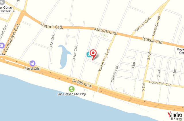 Sunside beach hotel harita, map