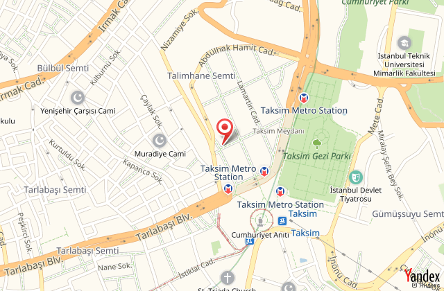 Taksim gnen hotel harita, map