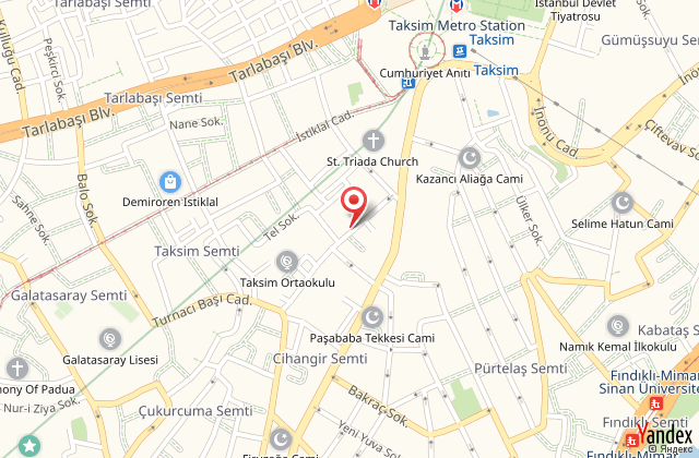 Taksim life plus hotel harita, map