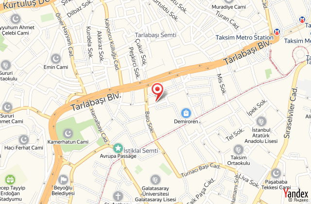 Taksim maxwell hotel harita, map