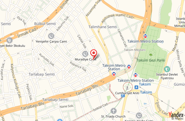 Taksim melek residence harita, map