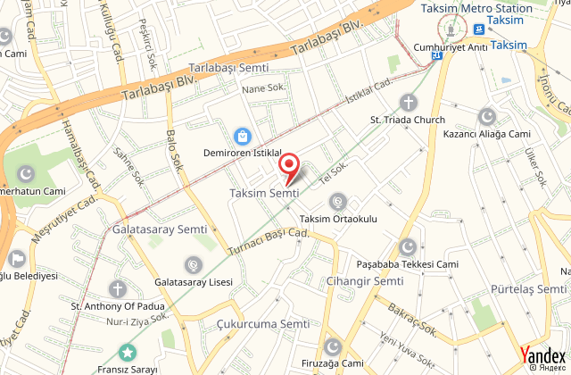 Taksim prelude hotel harita, map