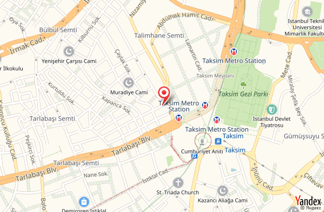 Taksim square hot residence harita, map