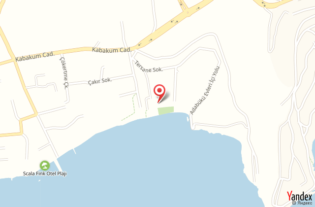 Tamarisk beach hotel harita, map