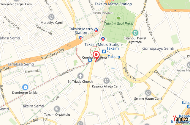 Taxim hill hotel harita, map