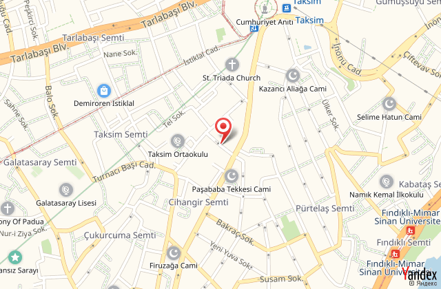 Tint residence taksim deluxe harita, map