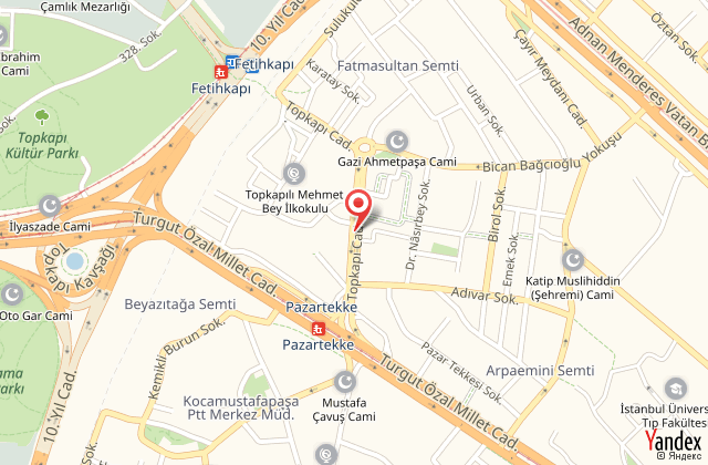 Topkap inter istanbul hotel harita, map