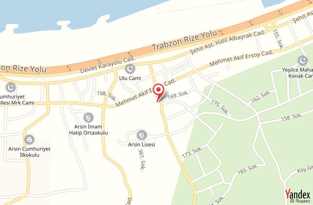 Trabzon arsin retmenevi harita, map
