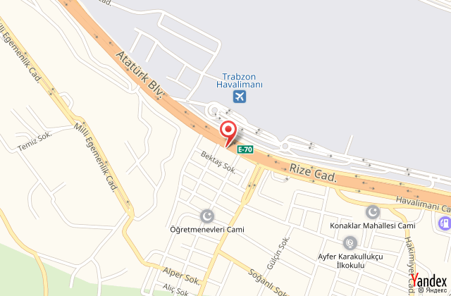 Trabzon okyanus hotel harita, map