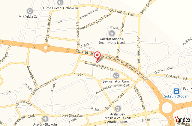 Tue otel gksun harita, map