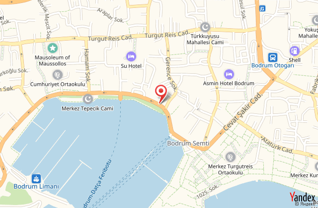 Ezel beach hotel harita, map