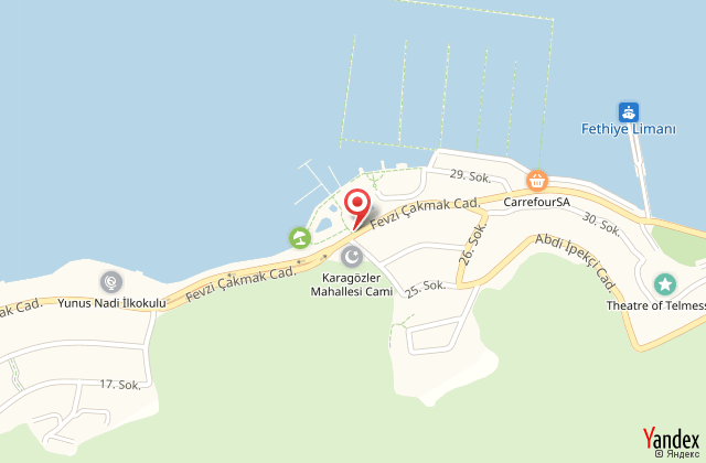 Yacht boheme hotel harita, map