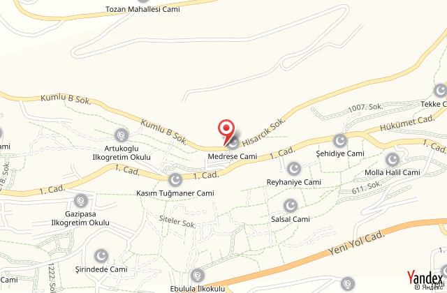 Zinciriye otel harita, map