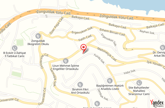 Zonguldak yalner butik apart harita, map