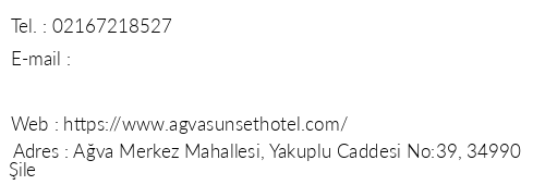 Ava Sunset Hotel telefon numaralar, faks, e-mail, posta adresi ve iletiim bilgileri