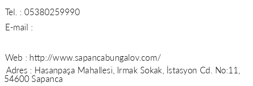 Akasya Bungalov telefon numaralar, faks, e-mail, posta adresi ve iletiim bilgileri