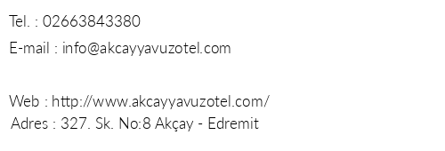 Akay Yavuz Otel telefon numaralar, faks, e-mail, posta adresi ve iletiim bilgileri