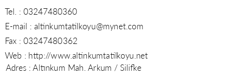 Altnkum Tatil Ky telefon numaralar, faks, e-mail, posta adresi ve iletiim bilgileri