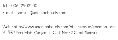 Anemon Samsun telefon numaralar, faks, e-mail, posta adresi ve iletiim bilgileri