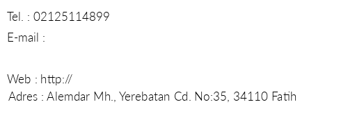 Aparts Sultanahmet telefon numaralar, faks, e-mail, posta adresi ve iletiim bilgileri
