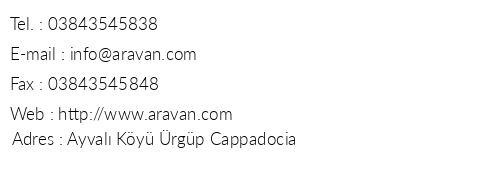 Aravan Evi Butik Hotel telefon numaralar, faks, e-mail, posta adresi ve iletiim bilgileri