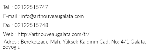 Art Nouveau Apart telefon numaralar, faks, e-mail, posta adresi ve iletiim bilgileri