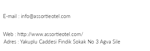 Assortie La Villa Hotel telefon numaralar, faks, e-mail, posta adresi ve iletiim bilgileri