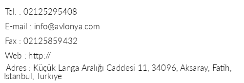 Otel Avlonya telefon numaralar, faks, e-mail, posta adresi ve iletiim bilgileri
