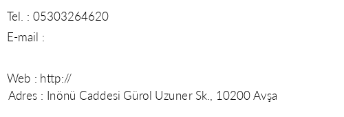 Ava Elit Otel telefon numaralar, faks, e-mail, posta adresi ve iletiim bilgileri