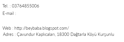 Beybaba Pansiyon telefon numaralar, faks, e-mail, posta adresi ve iletiim bilgileri