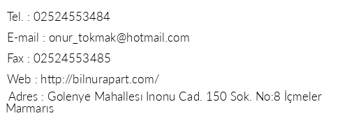 Bilnur Apart Deluxe telefon numaralar, faks, e-mail, posta adresi ve iletiim bilgileri